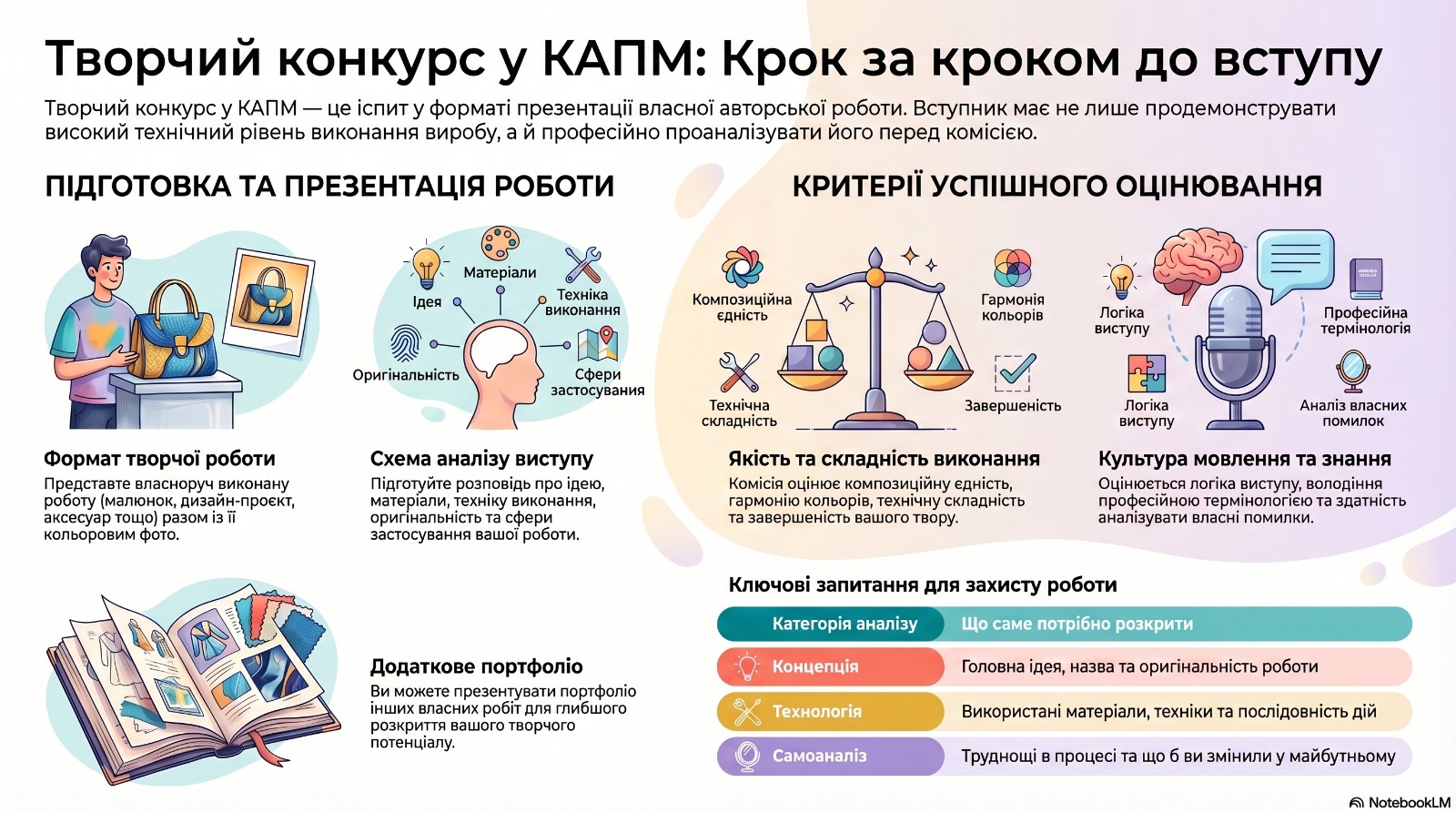 Стисла пам’ятка для абітурієнтів про творчий конкурс